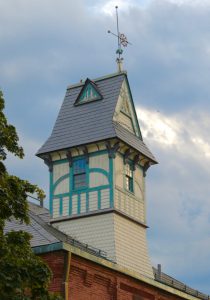 Senior center steeple close up