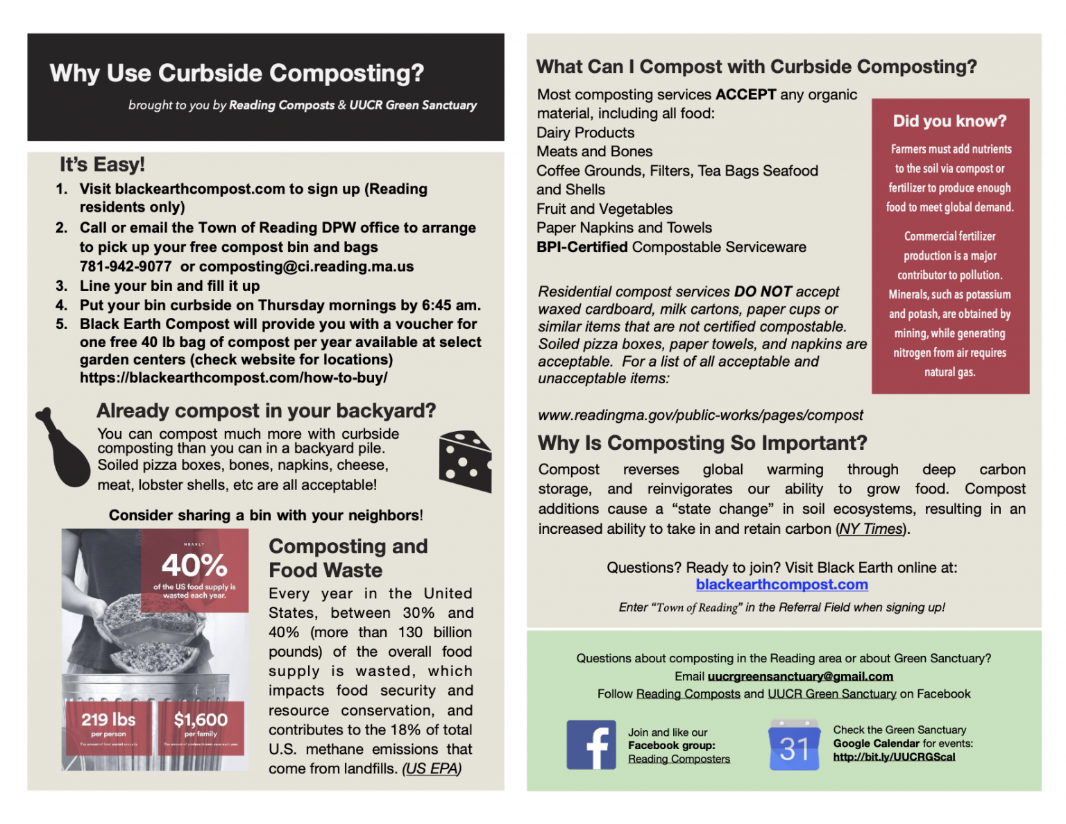 Reading Partners with Black Earth to Expand Compost PickUp The