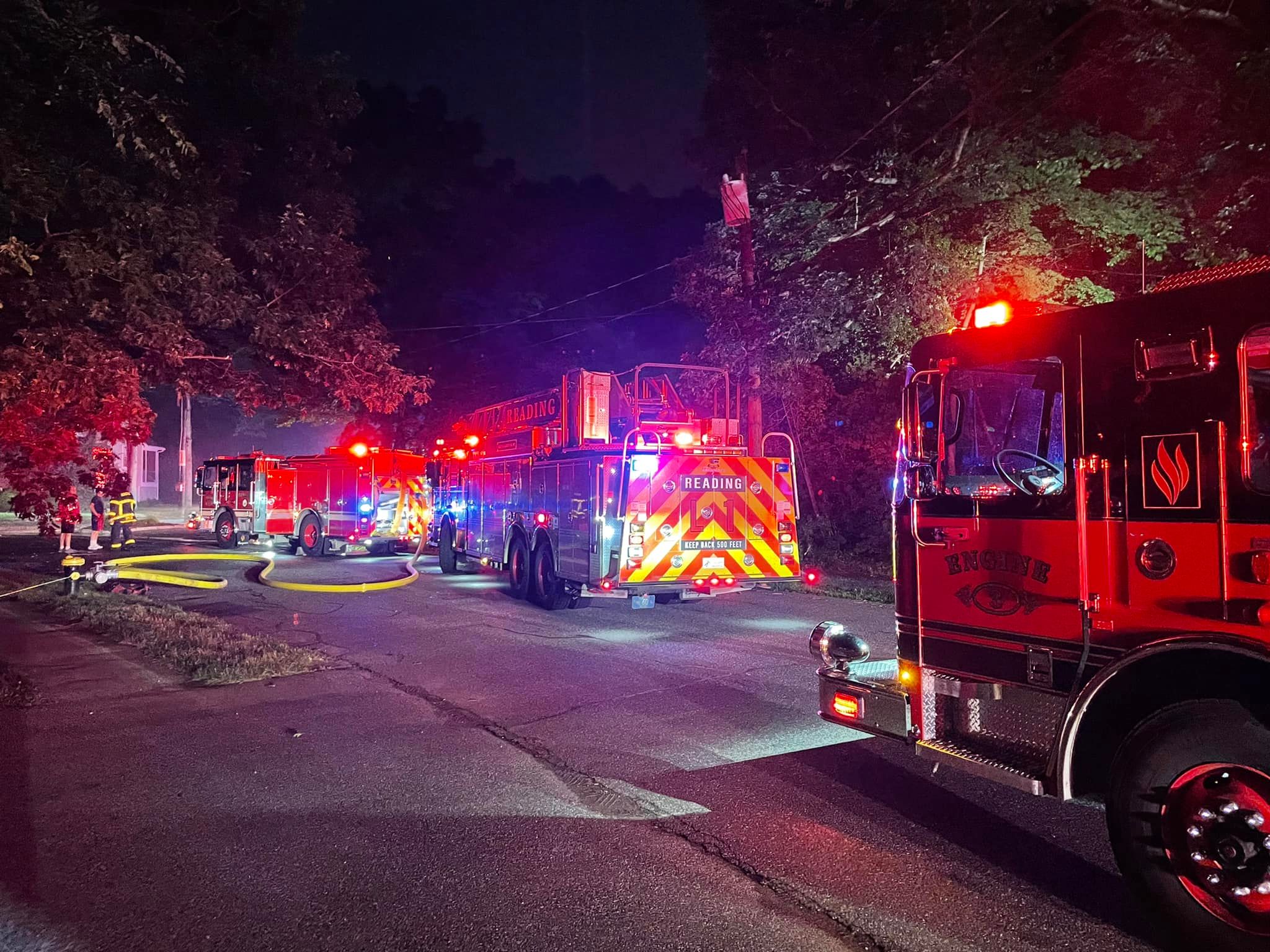 Reading Fire Department Extinguishes Three-alarm House Fire on Colonial ...