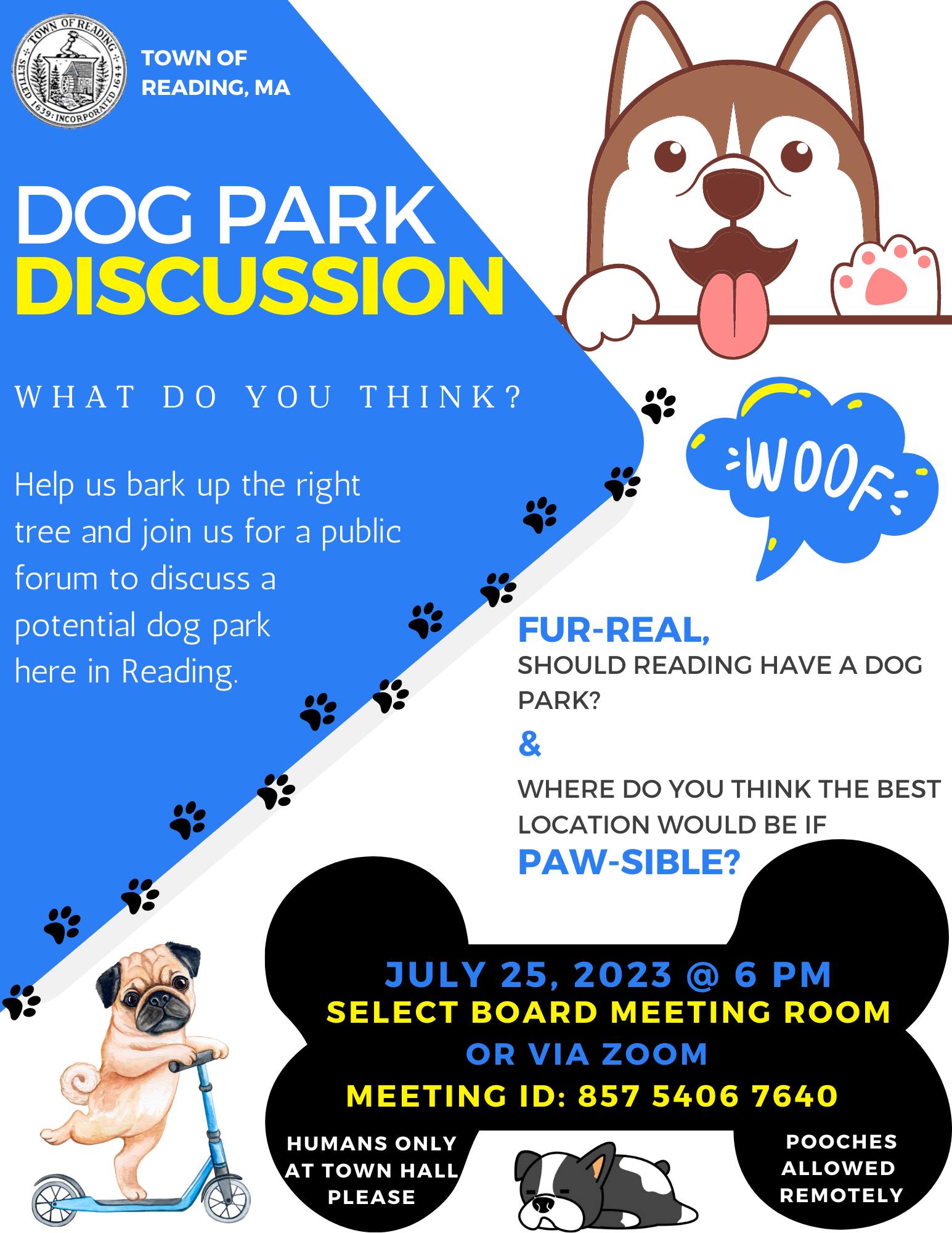 Discusion Dogs Town Hall to Host Dog Park Discussion | The Reading Post