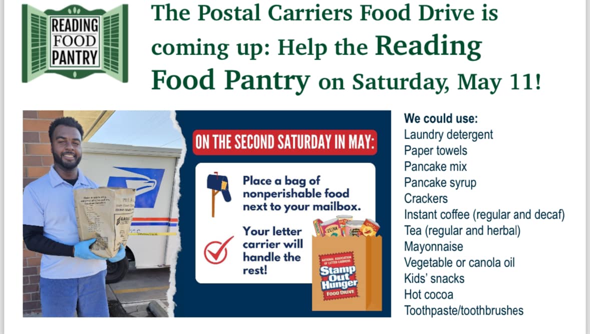 Postal Carriers Drive for Reading Food Pantry – The Reading Post