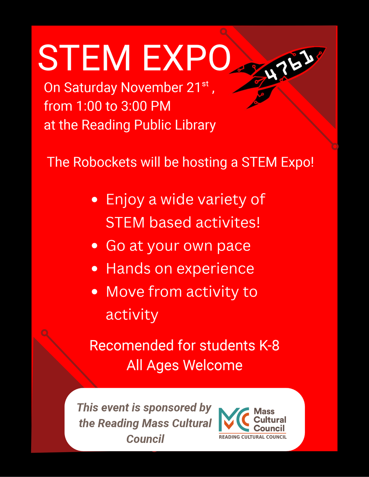 Malden Library RMHS Robockets to Host STEM Expo at Reading Public Library | The ...